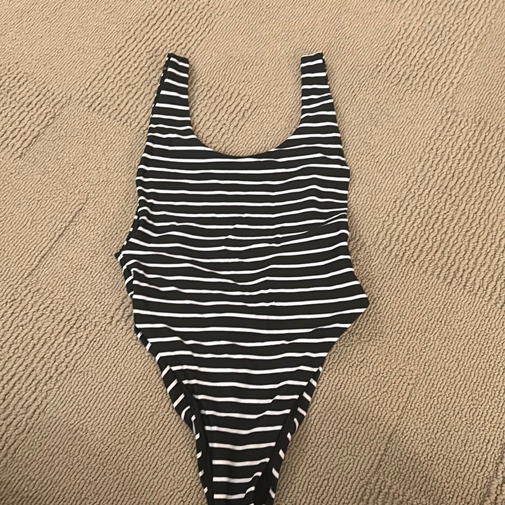 Black And White One Piece Swimsuit